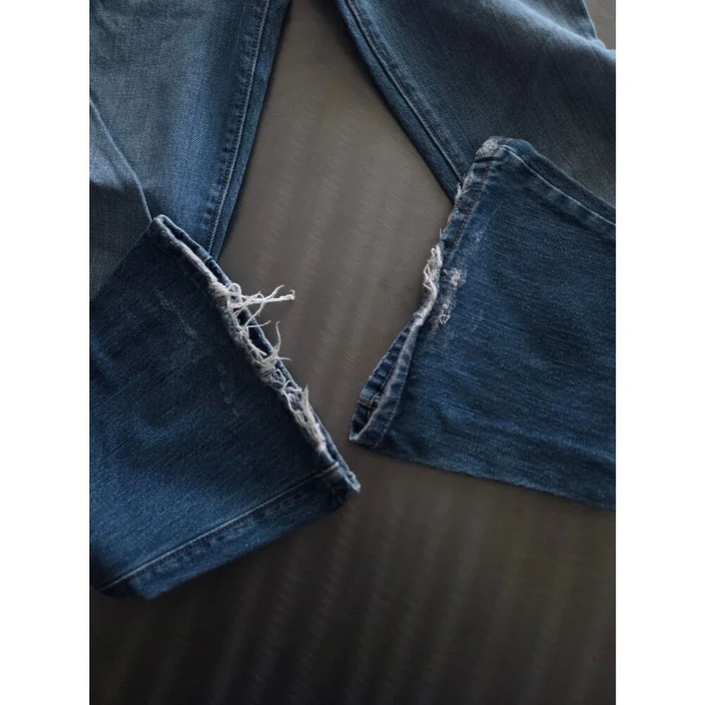 Abercrombie & Fitch Vintage Blue Denim Flare Bell Low rise Y2K Jeans 10 Slim